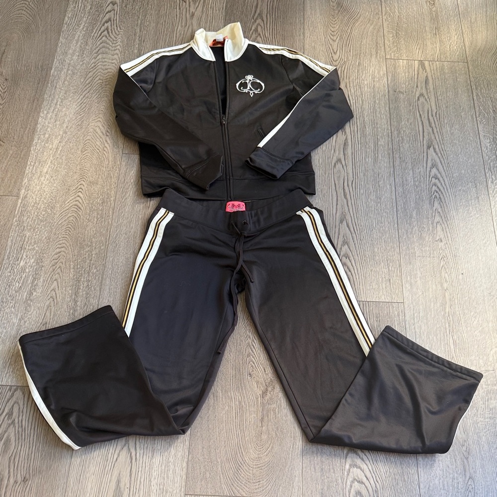 Juicy Couture White and Brown Track Jacket and Pants
